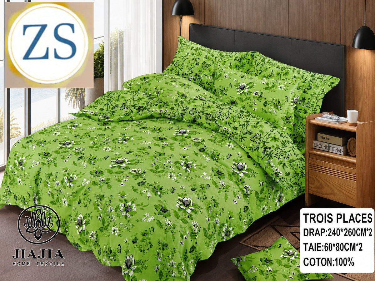 Ensemble 4 pièces Vert Fleuri